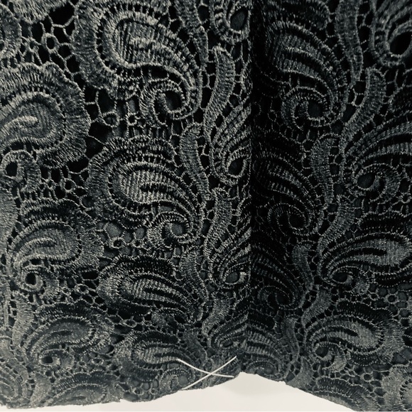 TALBOTS Sz 12 P Brocade Venice Lace Paisley Pattern Knee Length Overcoat Jacket - Picture 13 of 13